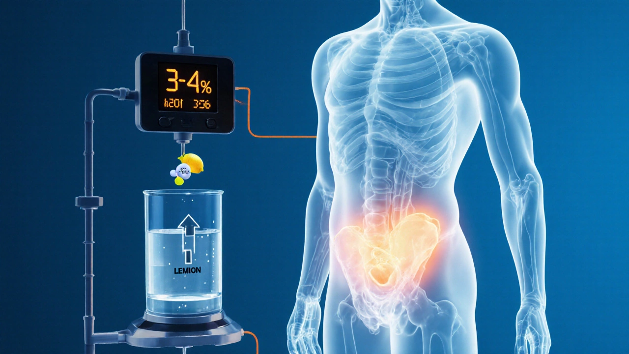 Illustration of a silhouette with a subtle heat aura showing metabolic boost after lemon water.
