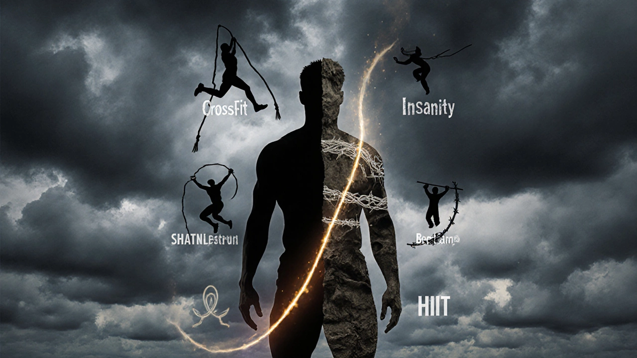 Silhouette divided into six fitness challenges, symbolizing how difficulty is personal and varies by individual.