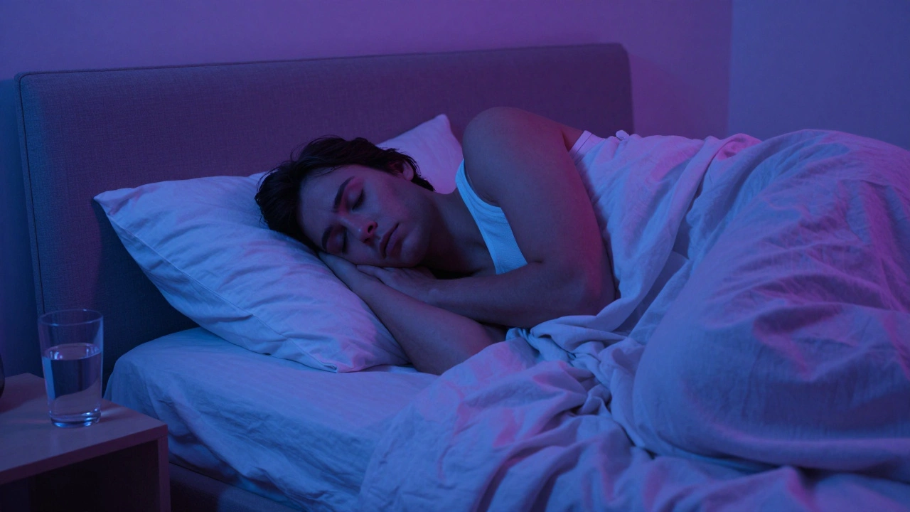 A person sleeping peacefully in a dimly lit bedroom to illustrate the role of recovery.