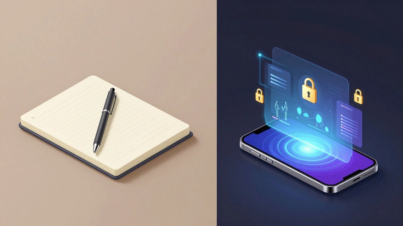 Split view contrasting basic free tools with advanced premium features