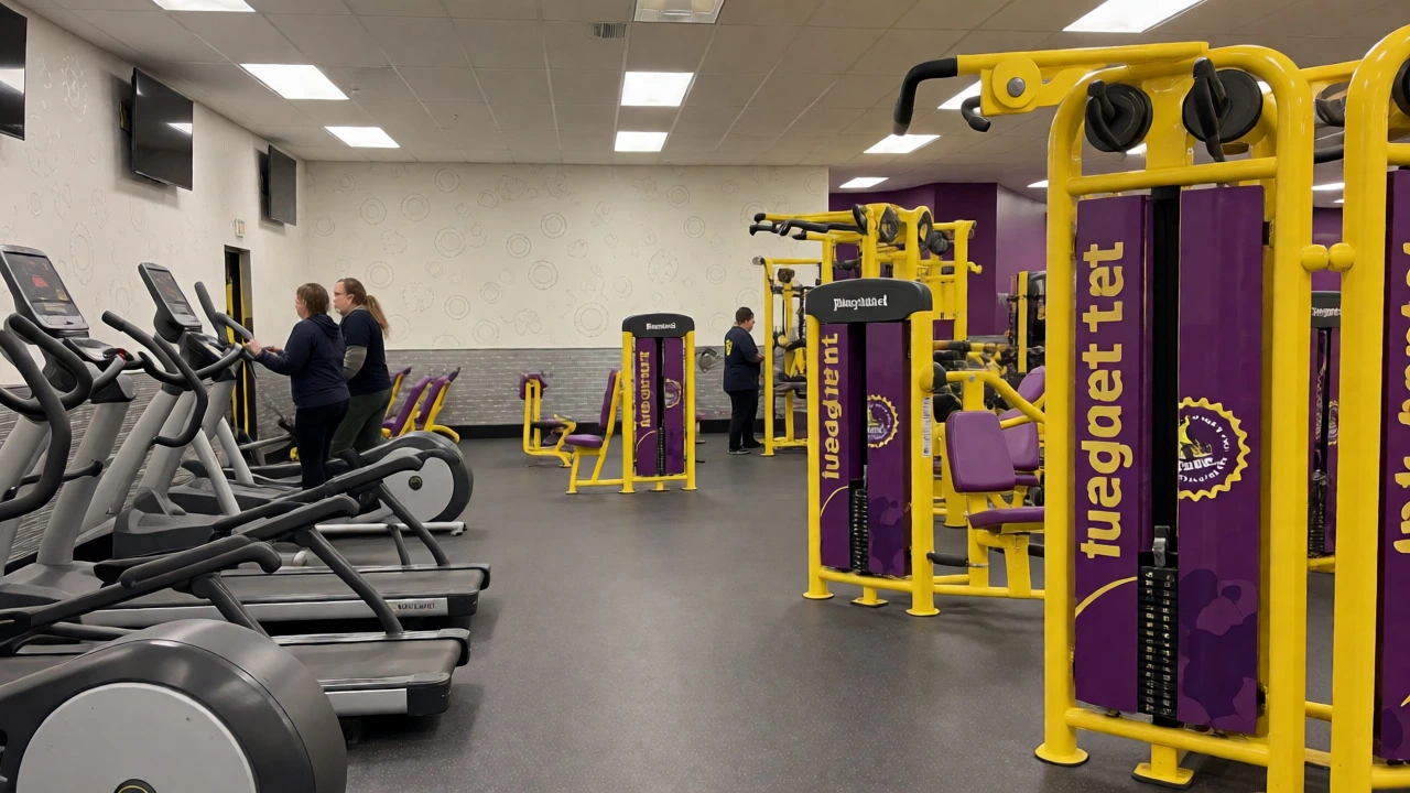 Interior of a gym featuring cardio machines and beginner-friendly equipment with casual users.